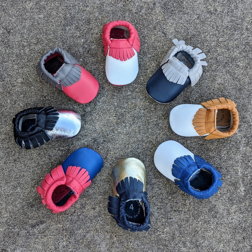 New Leather baby moccasins